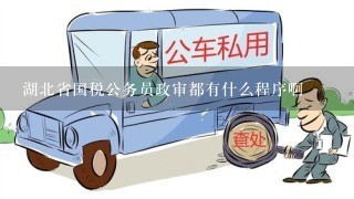 湖北省国税公务员政审都有什么程序啊