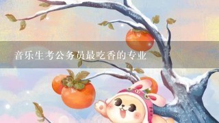 音乐生考公务员最吃香的专业