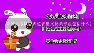 公务员考试中职位表里文秘类专业包括什么？