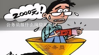 公务员报什么岗位比较好