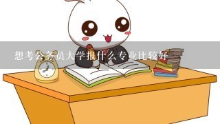 想考公务员大学报什么专业比较好