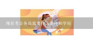 现在考公务员需要什么条件和学历