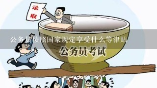 公务员按照国家规定享受什么等津贴