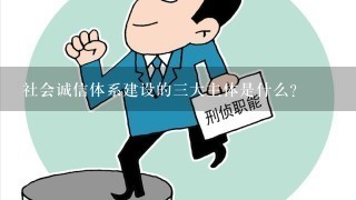 社会诚信体系建设的3大主体是什么？