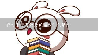 农村干部考公务员需要什么条件