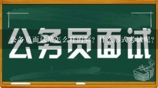 公务员面试是怎么样的啊？什么形式考试呢？