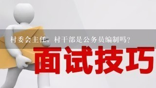 村委会主任，村干部是公务员编制吗？