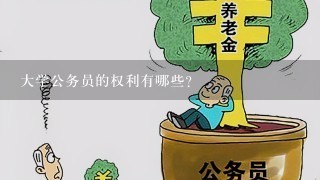 大学公务员的权利有哪些?